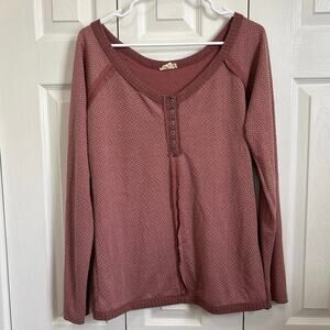 POL reverse hem oversized Henley size large